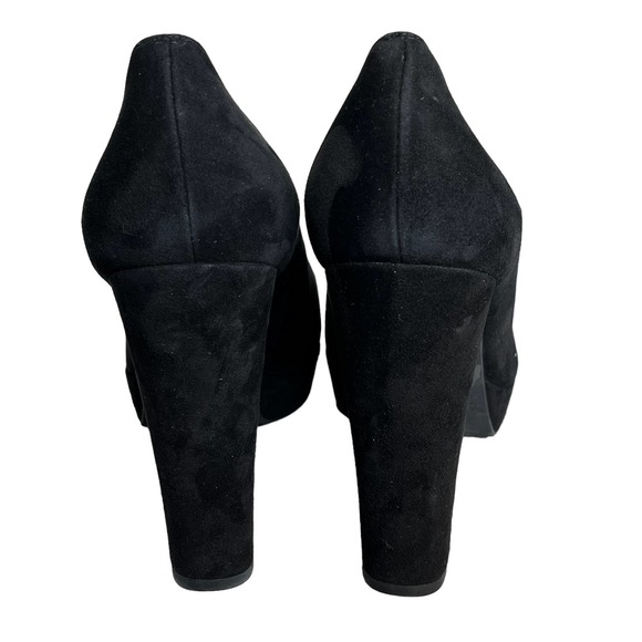Stuart Weitzman Black Suede Skyhigh Platform Pumps Womens 9 Med - Picture 4 of 10